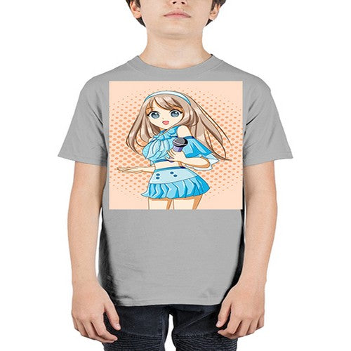 Beautiful singer woman with blue dress 179# - anime - Youth Tee Unisex
