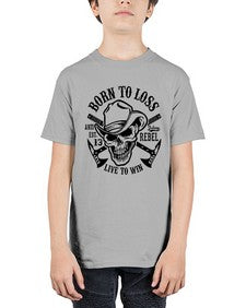 Born to loss 271# - skull and bones - Youth Tee Unisex
