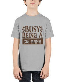 Busy Being A Cat Mama Style 2# - cats - Youth Tee Unisex