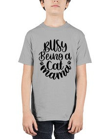 Busy Being A Cat Mama Style 80# - cats - Youth Tee Unisex