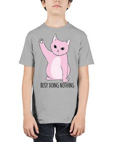 Busy Doing Nothing - cats - Youth Tee Unisex