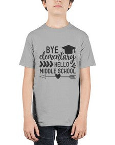 Bye elementary hello middle school 31# - eighth grade - Youth Tee Unisex