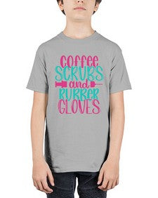 Coffee Scrubs And Rubber Gloves Style Style 665# - nurse - Youth Tee Unisex