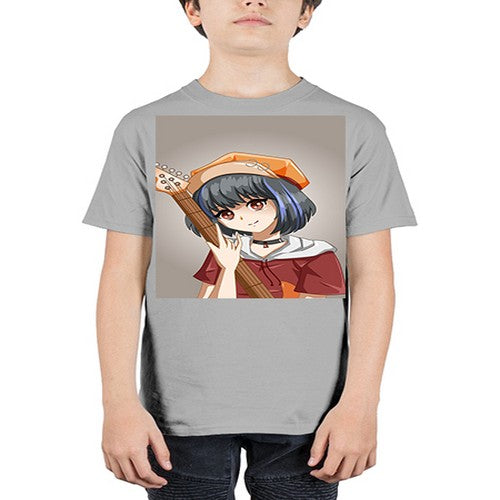 Cool and beautiful rockstar woman with guitar 8# - anime - Youth Tee Unisex
