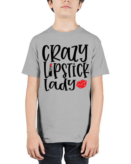 Crazy Lipstick Lady Style 240# - beauty - fashion - Youth Tee Unisex