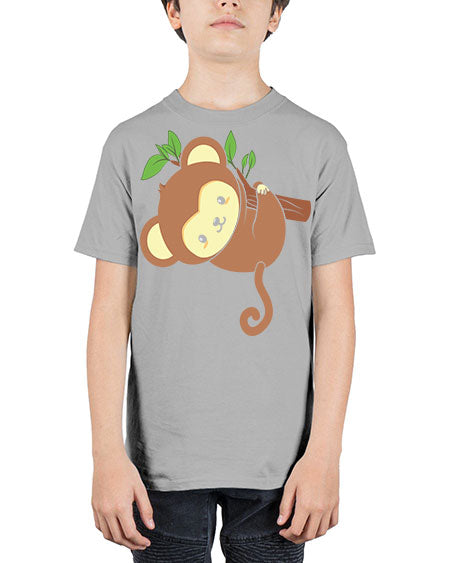 Cute Monkey Hanging on Tree 4# - monkey - Youth Tee Unisex