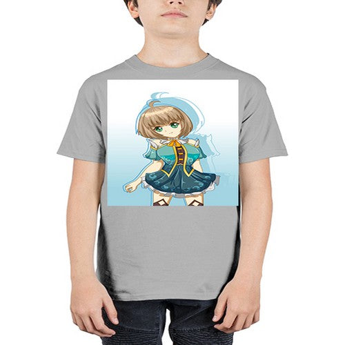 Cute and beautiful girl with blue dress game 22# - anime - Youth Tee Unisex