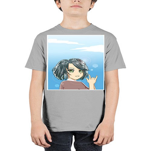 Cute and beautiful little girl with metal hand 151# - anime - Youth Tee Unisex