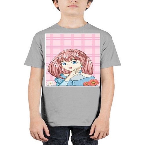 Cute and beautiful princess pink short hair 72# - anime - Youth Tee Unisex