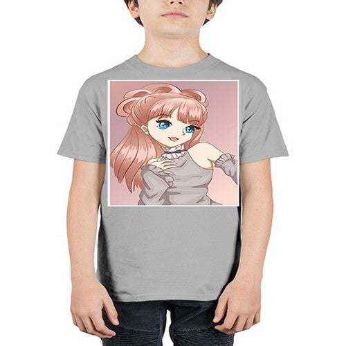 Cute and beautiful princess with brown long hair 55# - anime - Youth Tee Unisex