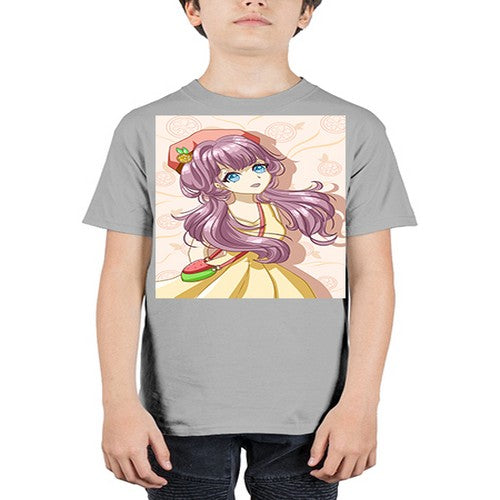 Cute and happy girl in summertime with fruit theme 33# - anime - Youth Tee Unisex
