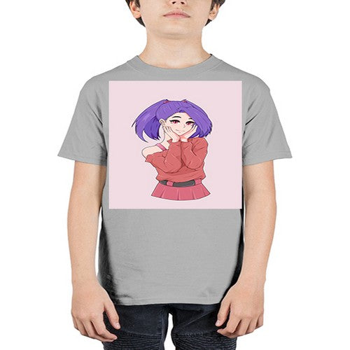 Cute girl with cute pose 138# - anime - Youth Tee Unisex