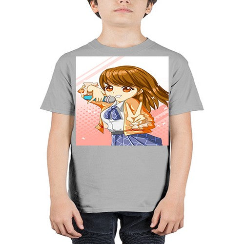Cute teenage student girl singing song 47# - anime - Youth Tee Unisex