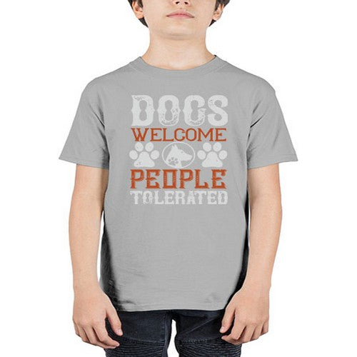 Dogs Welcome People Tolerated Style 210# - dogs - Youth Tee Unisex
