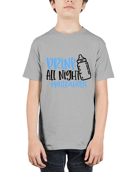 Drink All Night Milkaholic Style 304# - baby - Youth Tee Unisex