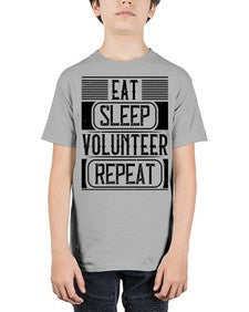 Eat Sleep Volunteer Repeat Style 15# - volunteer - Youth Tee Unisex