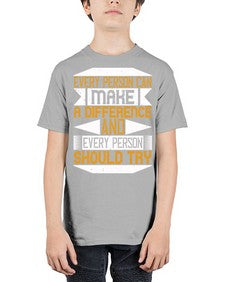 Every person can make a difference and every person should try Style 3# - volunteer - Youth Tee Unisex