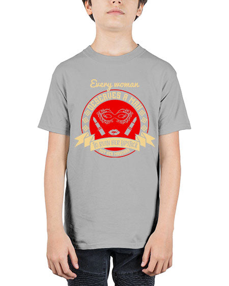 Every woman deserves a man to ruin her lipstick not her mascara Style 212# - beauty - fashion - Youth Tee Unisex
