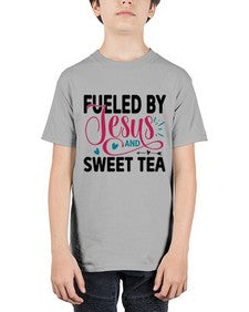 Fueled By Jesus And Sweet Tea 989# - tea - Youth Tee Unisex