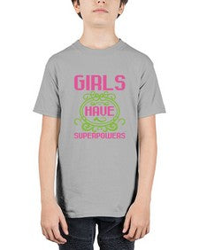 Girls have superpowerss 130# - cartoon super hero - Youth Tee Unisex