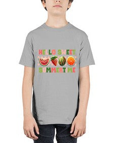 Hello Summer Strawberry 1040# - strawberry - Youth Tee Unisex