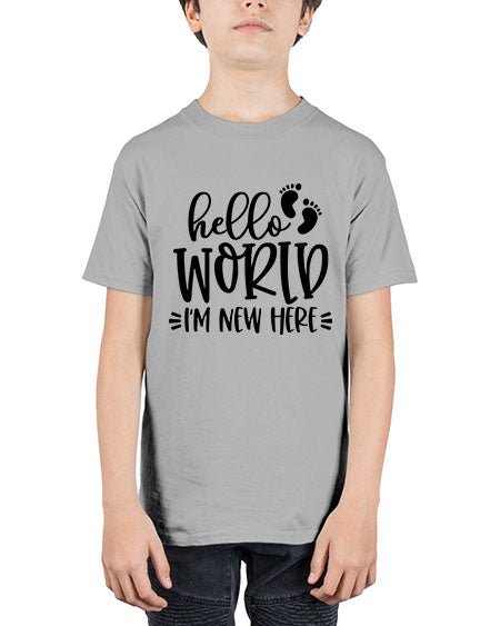 Hello World Im New Here Style 330# - baby - Youth Tee Unisex