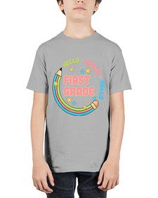 Hello first Grade Pencil 278# - first grade - Youth Tee Unisex