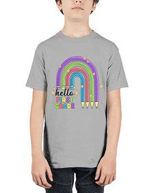 Hello first Grade Pencil Rainbow 279# - first grade - Youth Tee Unisex