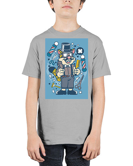 Hipster Barber Leopard835# - barber - Youth Tee Unisex