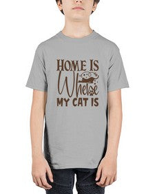 Home Is Where My Cat Is Style 14# - cats - Youth Tee Unisex