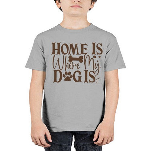 Home Is Where My Dog Is Style 86# - dogs - Youth Tee Unisex
