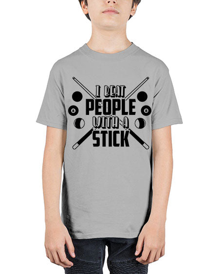 I beat people with a stick 1166# - billards - Youth Tee Unisex