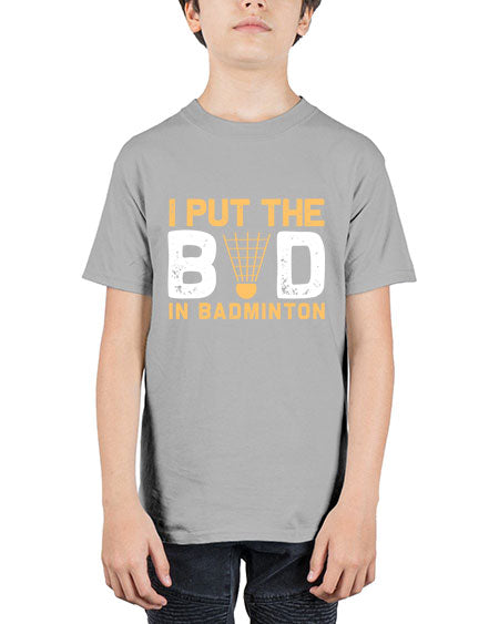 I put the 1097# - badminton - Youth Tee Unisex