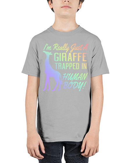 Im really just a giraffee trapped in human body - giraffee - Youth Tee Unisex