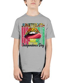 Juneteenth Independence Day Sexy Lip Png 11# - black juneteenth - Youth Tee Unisex