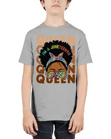 Juneteenth Queen Swag Black Melanin Png 26# - black juneteenth - Youth Tee Unisex