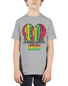 Juneteenth Since 1865 Heart 20# - black juneteenth - Youth Tee Unisex