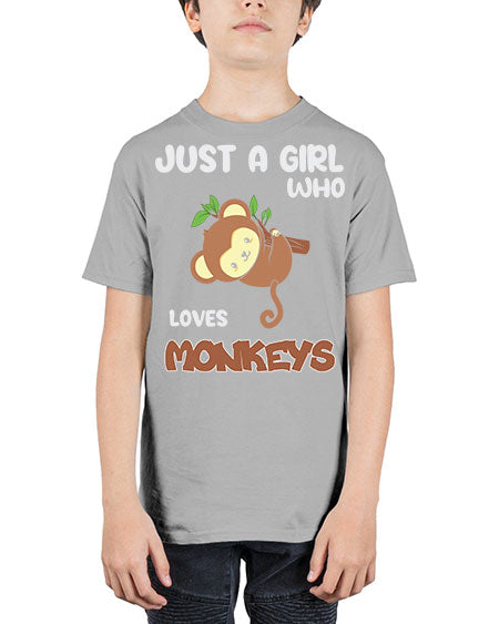 Just a Girl Who Loves 8# - monkey - Youth Tee Unisex