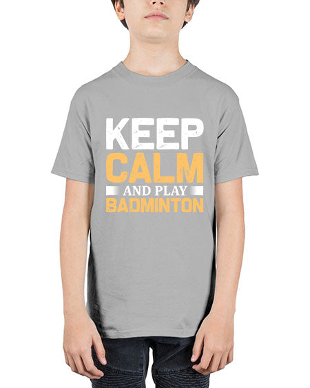 Keep calm 958# - badminton - Youth Tee Unisex