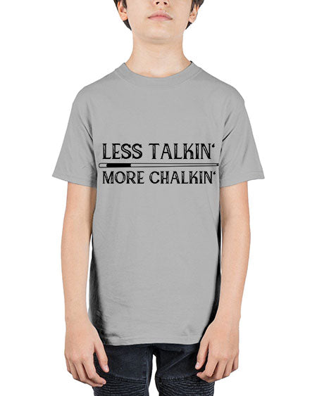 Less talkin More chalkin 950# - billards - Youth Tee Unisex