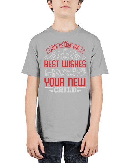 Lots of loe and best wishes Style 145# - baby shower - Youth Tee Unisex