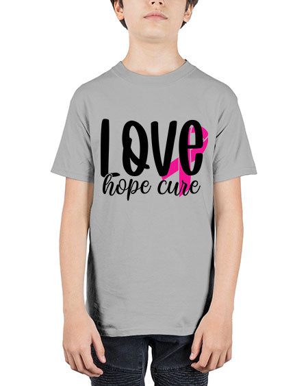 Love Hope Cure 13# - breast cancer - Youth Tee Unisex