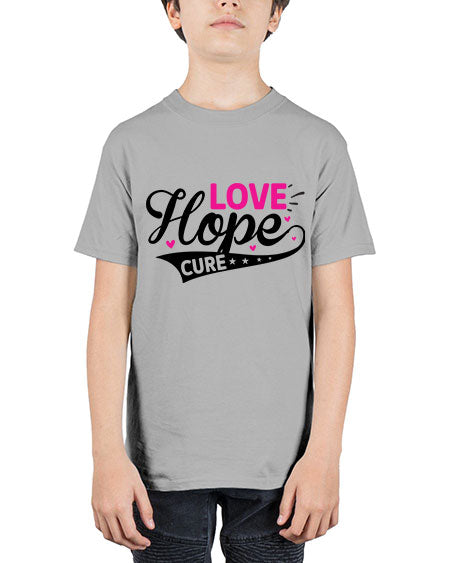 Love Hope Cure 14# - breast cancer - Youth Tee Unisex