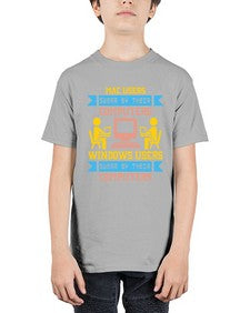Mac users swear by their computers 25# - computer - Youth Tee Unisex