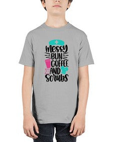 Messy Bun Coffee And Style Style 1097# - nurse - Youth Tee Unisex