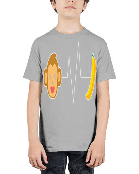 Monkey Heartbeat Banana 13# - monkey - Youth Tee Unisex