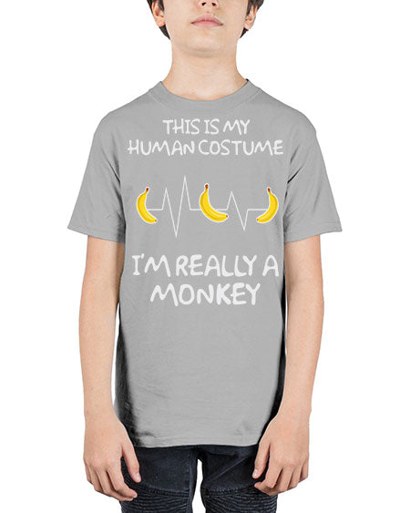Monkey Human Costume Banana 15# - monkey - Youth Tee Unisex