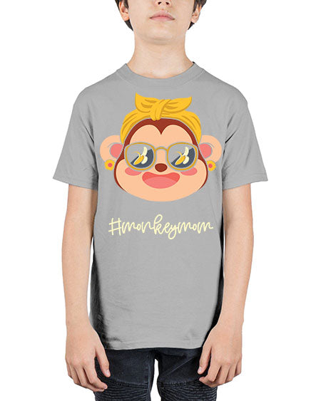 Monkey Mom Banana Glasses 16# - monkey - Youth Tee Unisex