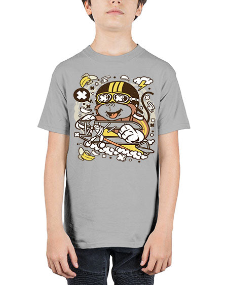 Monkey Pilot - monkey - Youth Tee Unisex