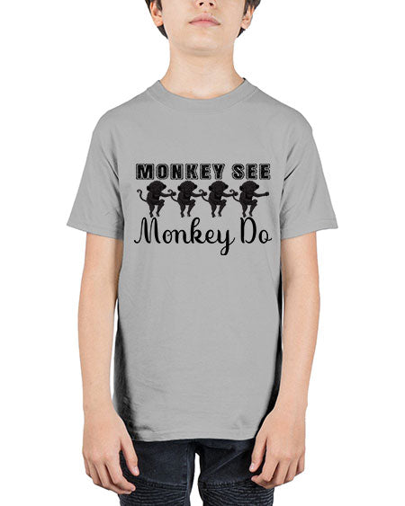 Monkey see monkey do  - monkey - Youth Tee Unisex